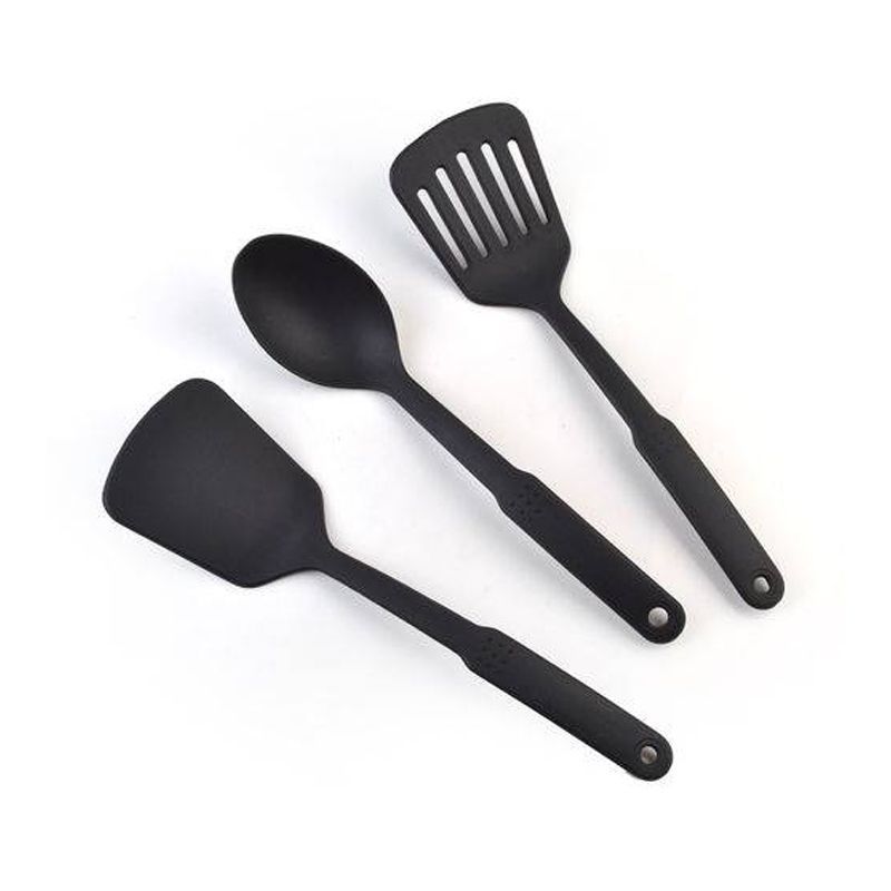 Kit de Utensílios de Cozinha em Nylon – 6 Peças Pretas