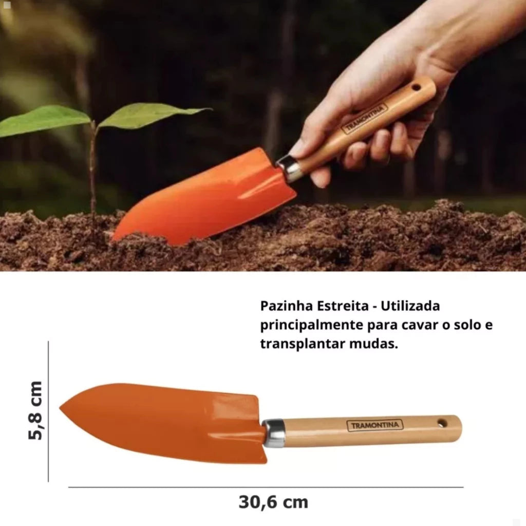 Kit de Jardinagem Tramontina – Pazinha e Ancinho para Plantas e Vasos