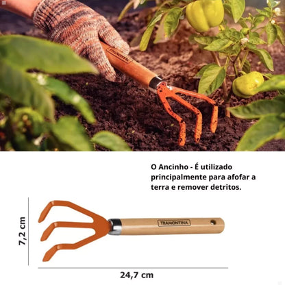 Kit de Jardinagem Tramontina – Pazinha e Ancinho para Plantas e Vasos