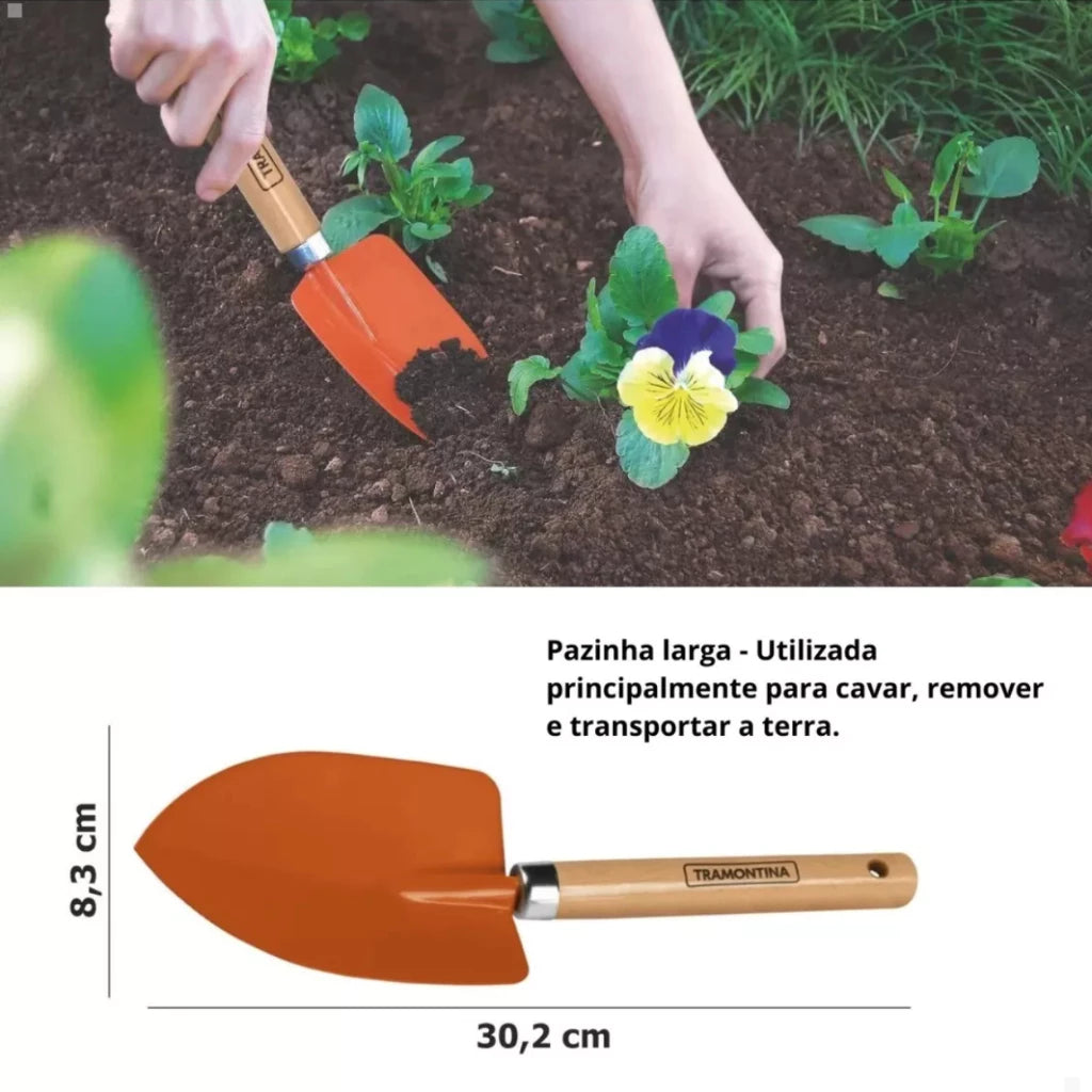 Kit de Jardinagem Tramontina – Pazinha e Ancinho para Plantas e Vasos