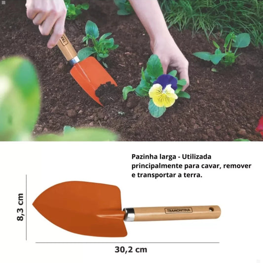 Kit de Jardinagem Tramontina – Pazinha e Ancinho para Plantas e Vasos