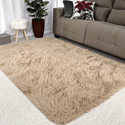 Tapete Shaggy Peludo 2,00x1,50 m – Altura 4 cm para Sala
