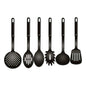 Kit de Utensílios de Cozinha em Nylon – 6 Peças Pretas