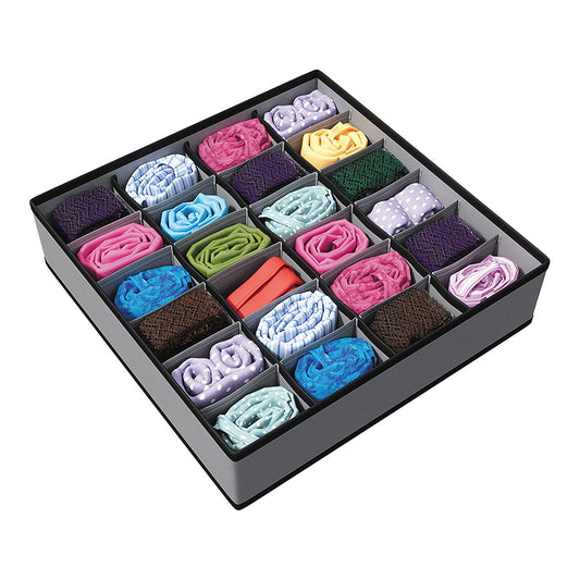 Organizador Dobrável 24 Compartimentos para Roupas Íntimas e Lingerie – Ideal para Gavetas e Armários