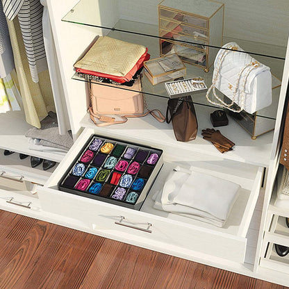 Organizador Dobrável 24 Compartimentos para Roupas Íntimas e Lingerie – Ideal para Gavetas e Armários
